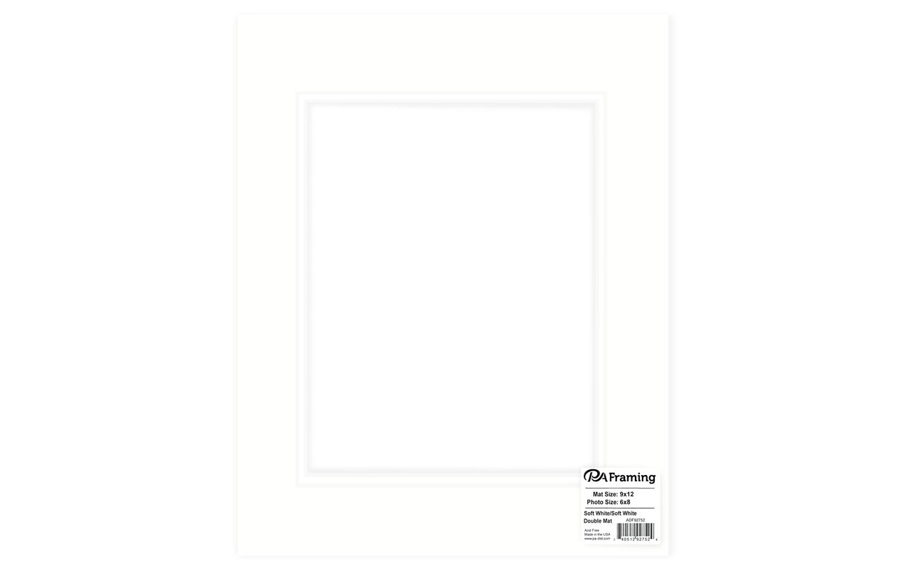 ADF Mat Dbl 9x12 6x8 WhtCore SoftWhite SoftWhite Michaels adf-mat-dbl-9x12-6x8-whtcore-softwhite-softwhite-michaels